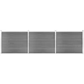 vidaXL Schuttingpanelenset 526x146 cm HKC grijs