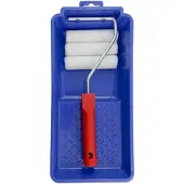 Veba Lakroller/schuimroller schilderset 10 cm met verfbak en beugel - Verfrollers