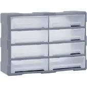 vidaXL Organiser met 8 grote lades 52x16x37 cm