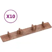 vidaXL Terrasafdekkappen 10 st kunststof bruin