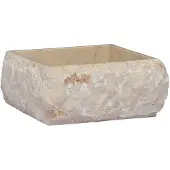 vidaXL Gootsteen 30x30x13 cm marmer crèmekleurig