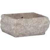 vidaXL - Gootsteen - 30x30x13 - cm - marmer - grijs
