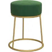 vidaXL Hocker rond fluweel groen