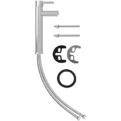 vidaXL Badkamermengkraan 12x30 cm zilverkleurig