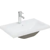 vidaXL Inbouwwastafel met kraan 61x39x18 cm keramiek wit