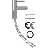 vidaXL Wastafelkraan 130x176 mm zilverkleurig