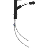 vidaXL Wastafelkraan met uittrekfunctie 157x172 mm zwart