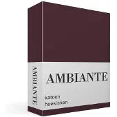 Ambiante Hoeslaken Katoen Dark Red-2-persoons (140x200 cm)