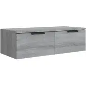 vidaXL Wandkast 68x30x20 cm bewerkt hout grijs sonoma eikenkleurig