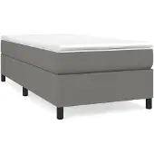 vidaXL Boxspring bed 90x190 cm stof donkergrijs