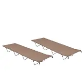 vidaXL Campingbedden 2 st 180x60x19 cm oxford stof en staal taupe