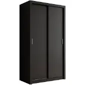 Meubella Kledingkast mat zwart - 120x62x215 - Kleerkast schuifdeur