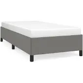 vidaXL Bedframe zonder matras, donkergrijs, 90x200 cm, stof