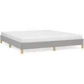 vidaXL Bedframe zonder matras, lichtgrijs, 180x200 cm, stof