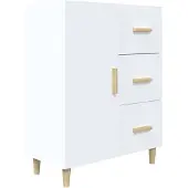 vidaXL Dressoir 69,5x34x90 cm bewerkt hout wit