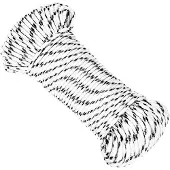 vidaXL Boottouw gevlochten 3 mm x 250 m polyester wit