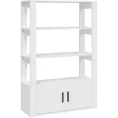 vidaXL Dressoir 80x30x119,5 cm bewerkt hout wit