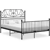 vidaXL Bedframe metaal zwart 140x200 cm