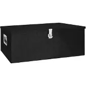 vidaXL Opbergbox 100x55x37 cm aluminium zwart