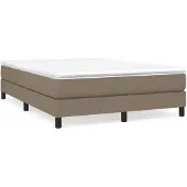 vidaXL Boxspring bed stof taupe 140x190 cm