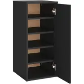 vidaXL Schoenenkast 32x35x70 cm bewerkt hout zwart