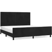 vidaXL Bedframe zonder matras, zwart, 160x200 cm, fluweel