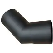 Bonfeu CN100.450 Hoekpijp - 100mm - 45graden - Zwart