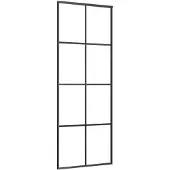 vidaXL Schuifdeur 76x205 cm ESG-glas en aluminium zwart