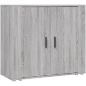 vidaXL Dressoir 80x33x70 cm bewerkt hout grijs sonoma eikenkleurig