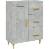 vidaXL Dressoir 69,5x34x90 cm bewerkt hout betongrijs