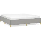 vidaXL Boxspringbedframe, lichtgrijs, 160x200 cm, gestoffeerd