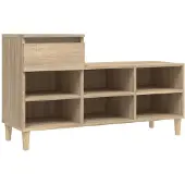 vidaXL Schoenenkast 102x36x60 cm bewerkt hout sonoma eikenkleurig