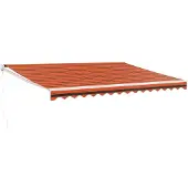 vidaXL Luifel uittrekbaar 4x3 m stof en aluminium oranje en bruin