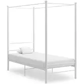 vidaXL Hemelbedframe metaal wit 100x200 cm
