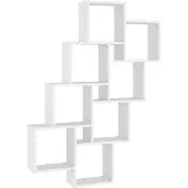 vidaXL Wandschap kubus 90x15x119 cm bewerkt hout wit
