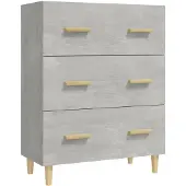 vidaXL Dressoir, betonkleur, 70x34x90 cm, houtvezelplaat
