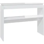 vidaXL Wandtafel 102x30x80 cm bewerkt hout hoogglans wit