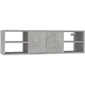 vidaXL Wandschap 102x30x29 cm bewerkt hout betongrijs