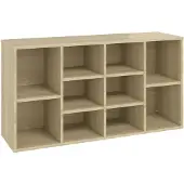 vidaXL Schoenenbank 103x30x55 cm bewerkt hout sonoma eikenkleurig