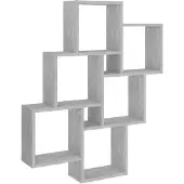 vidaXL Wandschap kubus 78x15x93 cm bewerkt hout betongrijs