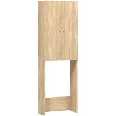 vidaXL Wasmachinekast 64x25,5x190 cm sonoma eikenkleurig
