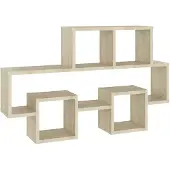 vidaXL Wandschap auto-vormig 82x15x51 cm bewerkt hout sonoma eiken