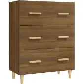 vidaXL Dressoir 70x34x90 cm bewerkt hout bruin eikenkleur