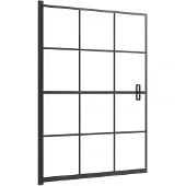 vidaXL Douchecabine, ESG-glas, 100x140 cm, zwart