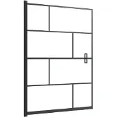 vidaXL Douchewand 100x140 cm ESG zwart