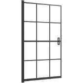 vidaXL Douchewand 80x140 cm ESG zwart