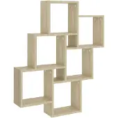 vidaXL Wandschap kubus 78x15x93 cm bewerkt hout sonoma eiken
