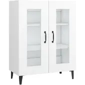 vidaXL Dressoir 69,5x34x90 cm bewerkt hout wit