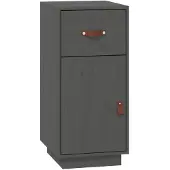 vidaXL Dressoir 34x40x75 cm massief grenenhout grijs