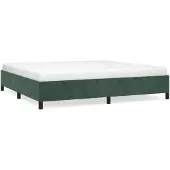 vidaXL Bedframe zonder matras, donkergroen, 200x200 cm, fluweel